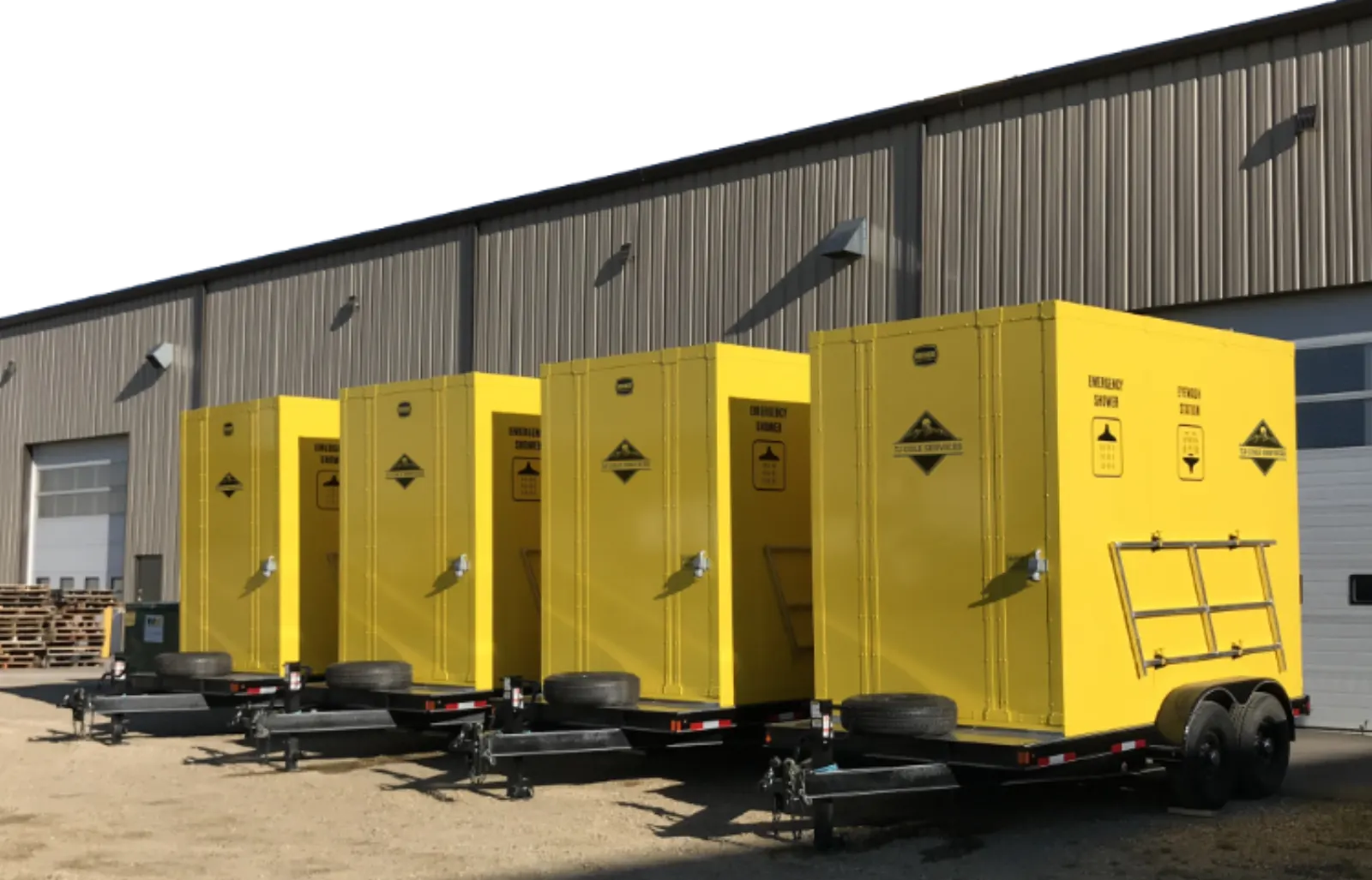 New emergency shower units ready for delivery